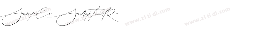 Simple Script R字体转换